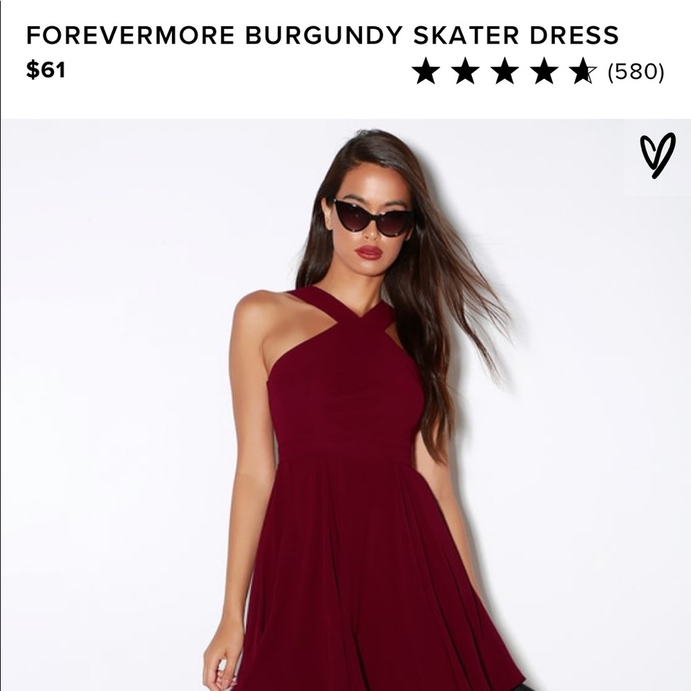 Lulu’s Forevermore Skater Dress NWT